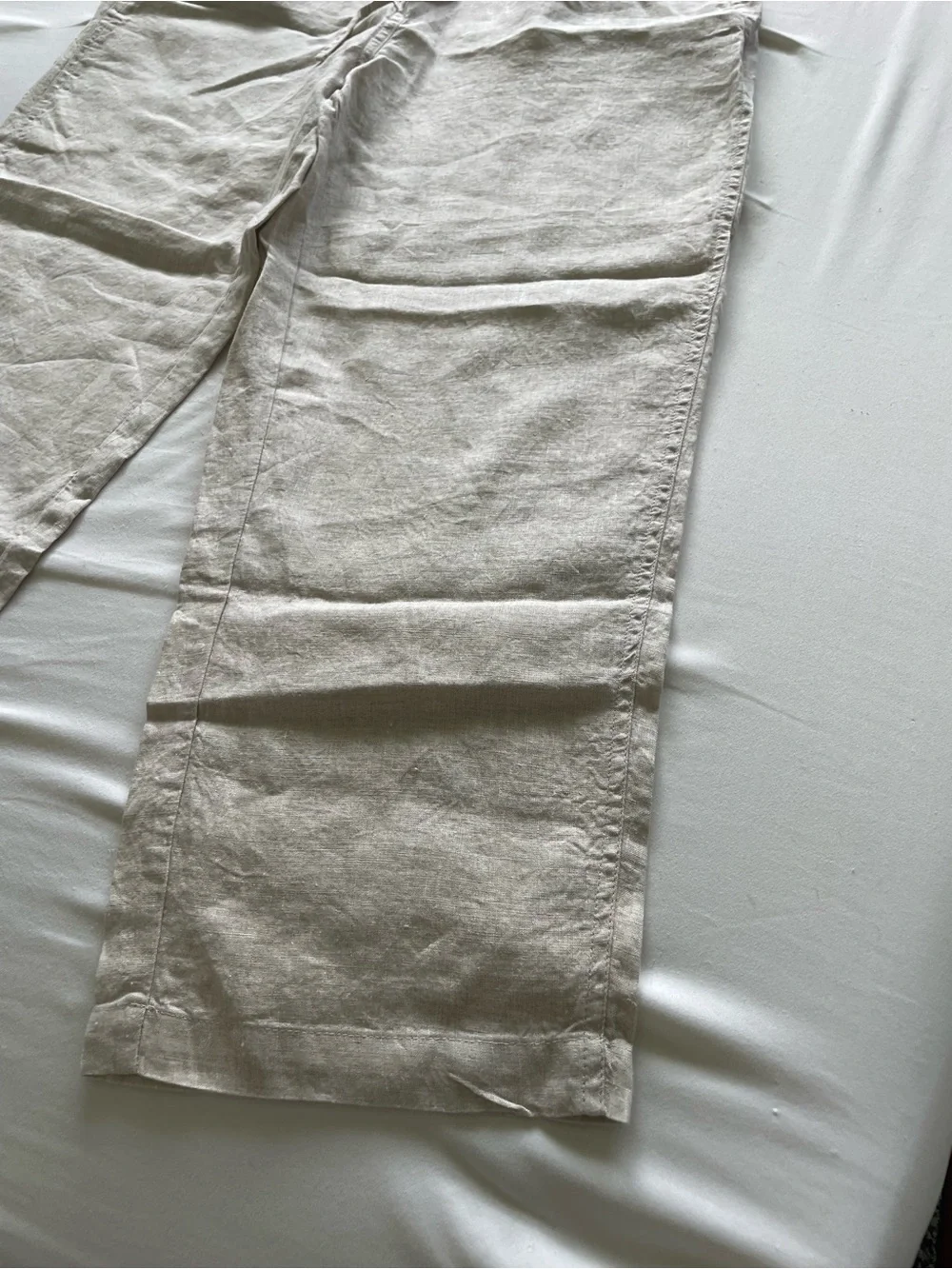 Banana Republic Natural Linen Wide-Leg Pants
